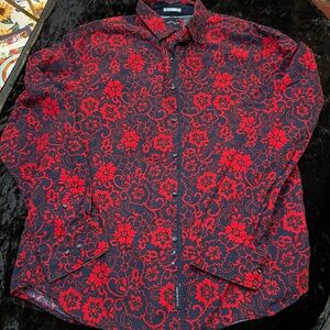 Mens Denim & Flower dress shirt